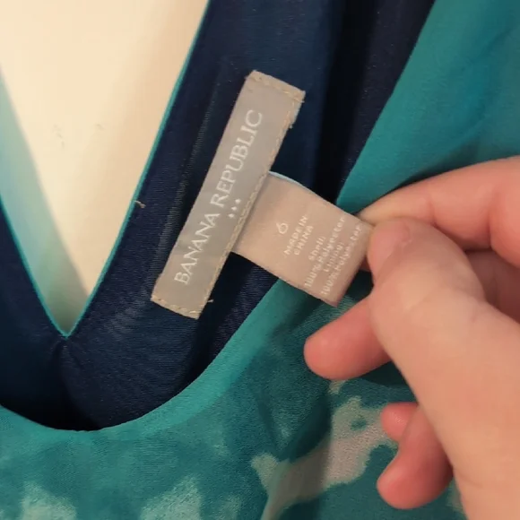 Banana Republic Blue Sleeveless Halter Maxi Dress - Picture 3 of 5